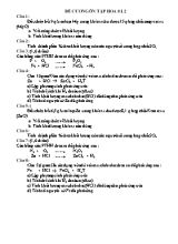 Đề cương ôn tập môn Hóa học Khối 8 - Lần 2